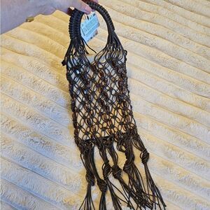 Zara Brown Macramé Bag